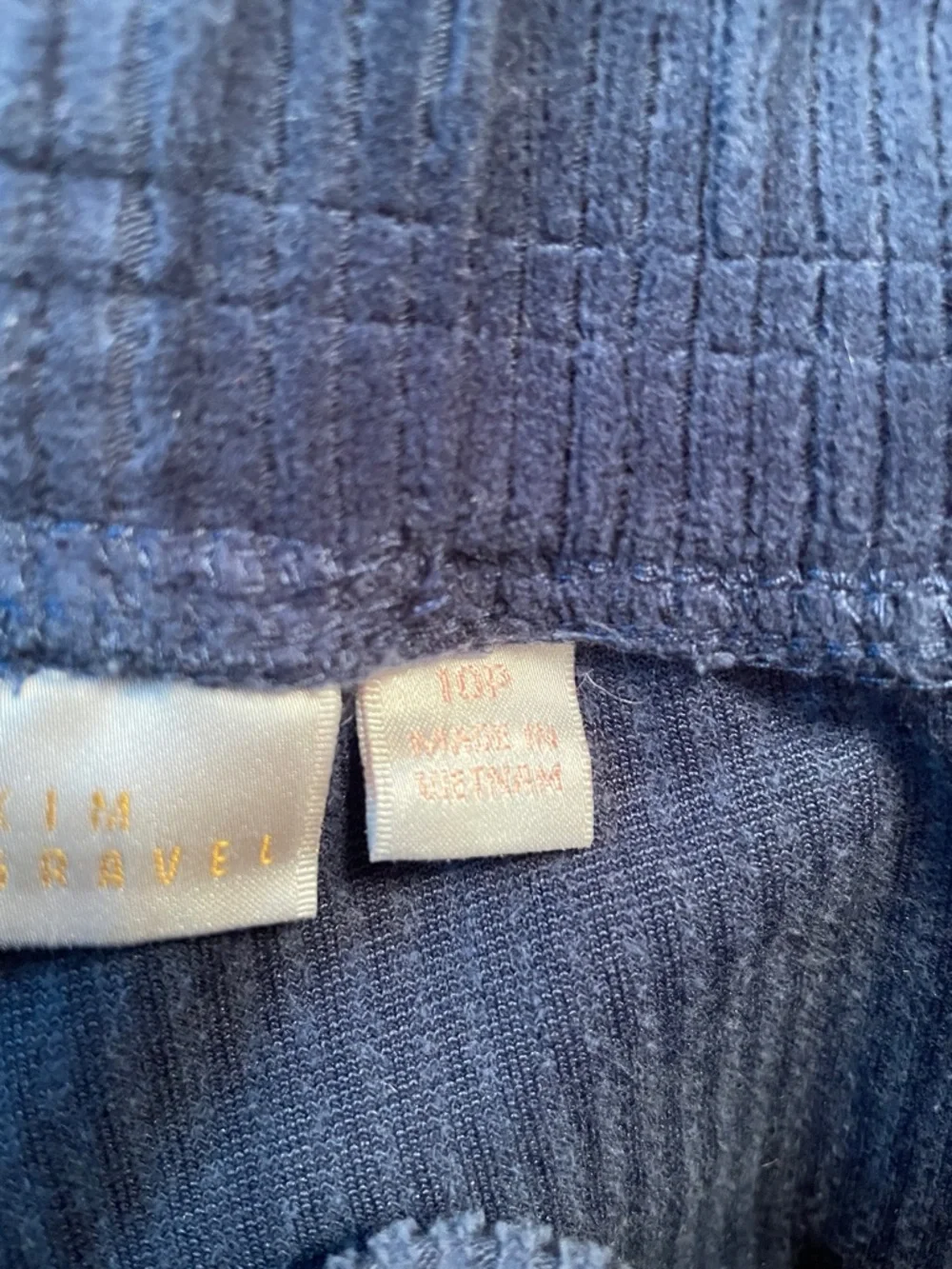 Belle by Kim Gravel Corduroy Slim Pants in Blue - Picture 3 of 11